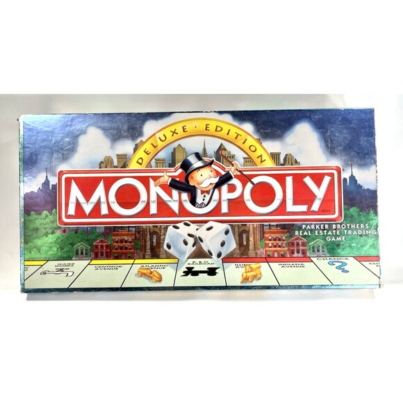 Monopoly Deluxe Edition 1995 Parker Brothers Vintage Board Game - Picture 1 of 14